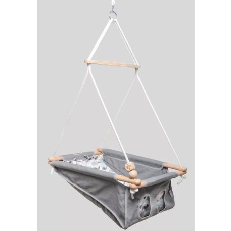 Incababy leagăn bebe, culoare gri cu imprimeu balenă