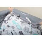 Incababy leagăn bebe, culoare gri cu imprimeu balenă