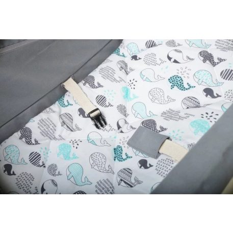 Incababy leagăn bebe, culoare gri cu imprimeu balenă