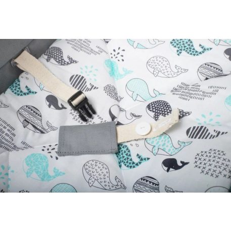 Incababy leagăn bebe, culoare gri cu imprimeu balenă