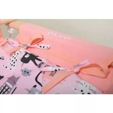 Incababy leagăn bebe în culoare roz cu imprimeu pisică