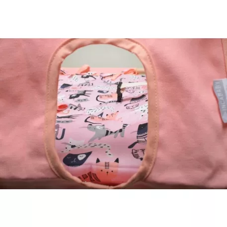 Incababy leagăn bebe în culoare roz cu imprimeu pisică