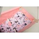 Incababy leagăn bebe în culoare roz cu imprimeu pisică