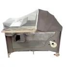 Mama Kiddies Sweet Dreams pătuț de călătorie multifuncțional, culoare maro, cu model de ursuleț