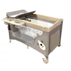 Mama Kiddies Sweet Dreams pătuț de călătorie multifuncțional, culoare maro, cu model de ursuleț