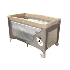 Mama Kiddies Sweet Dreams pătuț de călătorie multifuncțional, culoare maro, cu model de ursuleț