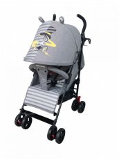   Mama Kiddies Mignon cărucior sport full extra, pliabil tip umbrelă, cu model de zebră, culoare gri + Cadou