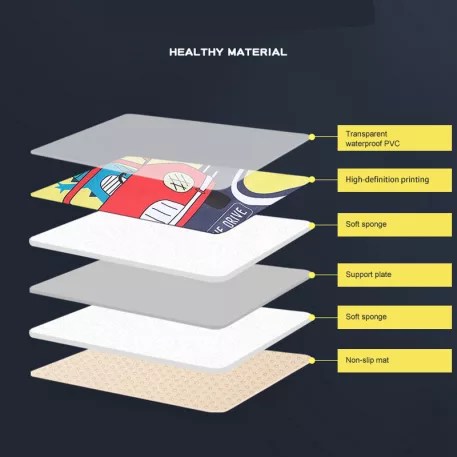 Măsuță portabilă cu model de unicorn – culoare roz (pink)