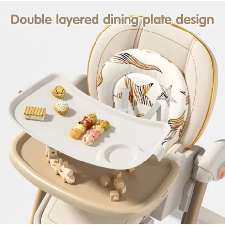 Mama Kiddies Baby Siesta 4v1 scaun de masă multifuncțional în culoarea gri