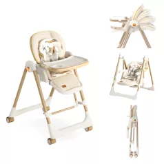   Mama Kiddies® Baby Siesta 4v1 scaun de masă multifuncțional în culoarea bej