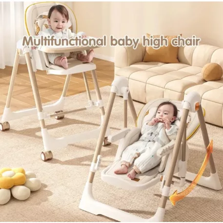 Mama Kiddies® Baby Siesta 4v1 scaun de masă multifuncțional în culoarea bej