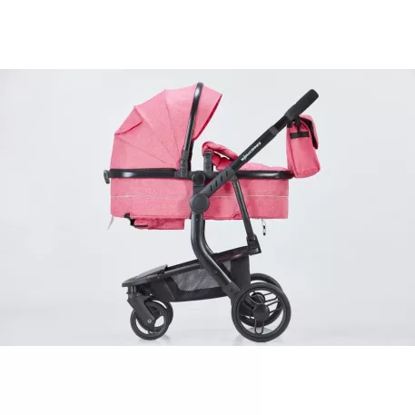 Mama Kiddies Moon Pink: 2az1-ben babakocsi kiegészítőkkel pink színben