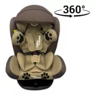 Scaun auto de siguranță Mama Kiddies Murphy cu ISOFIX, rotativ  360° (0-36 kg) culoare beige cu copertină cadou (certificat TUV)