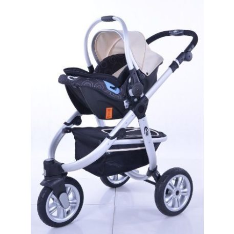 Mama Kiddies BabyBird  3 az 1-ben babakocsi kiegészítőkkel bézs-fekete színben + Ajándék