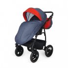 Mama Kiddies Alpok 3az1-ben multifunkciós babakocsi szett kiegészítőkkel kék-piros színben