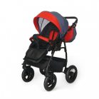 Mama Kiddies Alpok 3az1-ben multifunkciós babakocsi szett kiegészítőkkel kék-piros színben