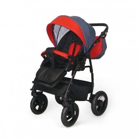 Mama Kiddies Alpok 3az1-ben multifunkciós babakocsi szett kiegészítőkkel kék-piros színben