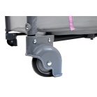 BABYMAXI utazóágy szürke színben rózsaszín unikornis mintával ajándék szúnyoghálóval