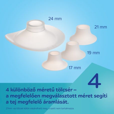 Canpol babies Set pâlnie silicon și inserții 24/21/19 mm pentru pompă de sân Hands-Free
