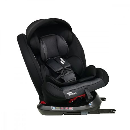 Scaun auto sigur ISOFIX rotativ în 360° Mama Kiddies Rotary Protect GT  (0-36 kg) negru cu copertină cadou (certificat TUV)
