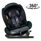 Scaun auto sigur ISOFIX rotativ în 360° Mama Kiddies Rotary Protect GT  (0-36 kg) negru cu copertină cadou (certificat TUV)