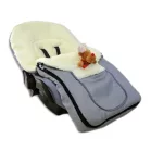 Sac de blană căptușită cu lână - bej
