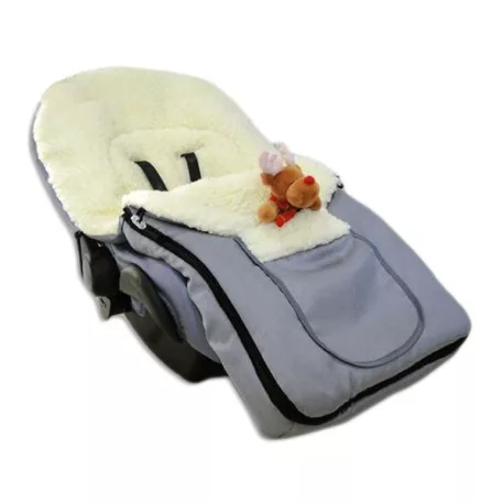 Sac de blană căptușită cu lână - bej