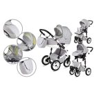 Mama Kiddies Grand Prestige 3az1-ben kiegészítőkkel Silver színben (London Design edition)+ Ajándék