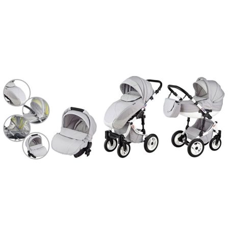 Mama Kiddies Grand Prestige 3az1-ben kiegészítőkkel Silver színben (London Design edition)+ Ajándék