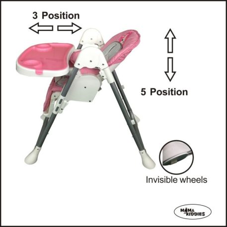 Mama Kiddies ProComfort NewLine scaun de masă multifuncțional, roz cu model îngeraș + Cadou