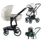 Mama Kiddies® Icon 3 în 1 cărucior multifuncțional cu accesorii, culoare bej + CADOU