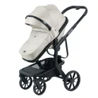 Cărucior Mama Kiddies Icon bej cu parte sport și sac de picioare.