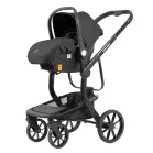 Mama Kiddies Icon 3în1 cărucior multifuncțional cu accesorii în culoarea neagră + Cadou
