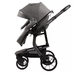 Cărucior Mama Kiddies Icon gri cu parte sport.