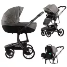 Mama Kiddies® Icon 3în1 cărucior multifuncțional cu accesorii, culoare gri + Cadou