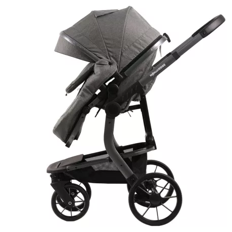 Cărucior Mama Kiddies Icon gri cu parte sport.
