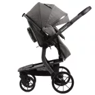 Cărucior Mama Kiddies Icon gri cu parte sport și sac de picioare.