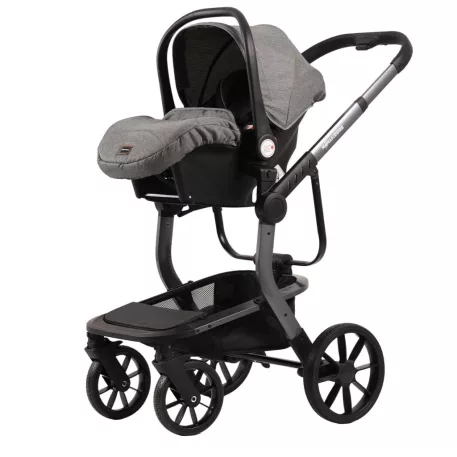 Scoică auto Mama Kiddies Icon i-Size, culoare gri.