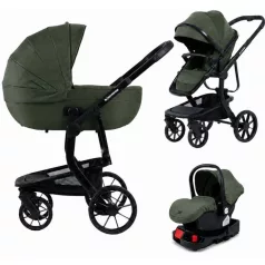   Mama Kiddies® Icon 4v1 cărucior multifuncțional cu accesorii, în culoarea verde, cu bază ISOFIX + cadou
