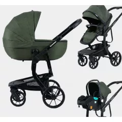   Mama Kiddies® Icon 3 în 1 cărucior multifuncțional cu accesorii – verde + cadou