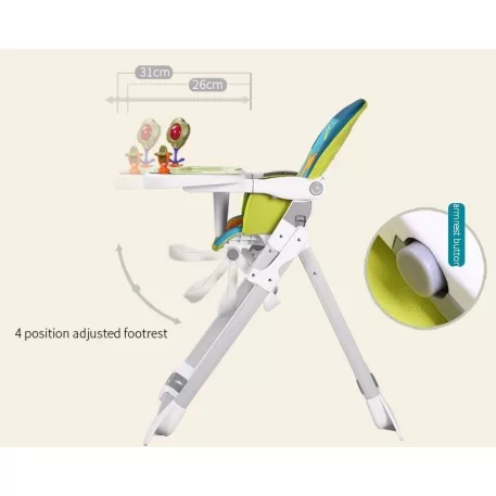 Mama Kiddies Animal nyuszi mintás multifunkciós etetőszék + Ajándék