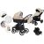Mama Kiddies Tüvi cărucior multifuncțional 3 în 1 în culoarea Milky cu accesorii + Cadou