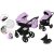 Mama Kiddies Tüvi cărucior multifuncțional 3 în 1 în culoarea Pink Princess cu accesorii + Cadou