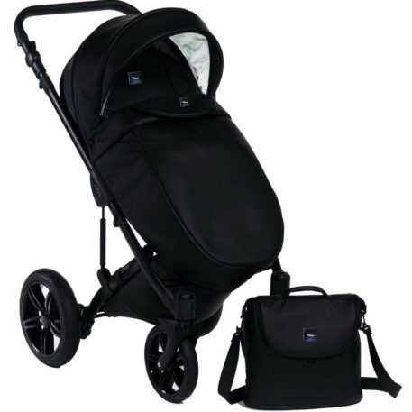 Mama Kiddies Max 500 cărucior multifuncțional 3-în-1, culoare neagră, cu accesorii + Cadou