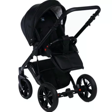 Cărucior Mama Kiddies Max 500 negru cu spătar reglabil.
