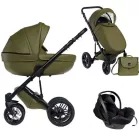 Mama Kiddies® Max 500 3 în 1 cărucior multifuncțional culoare olive cu accesorii + Cadou