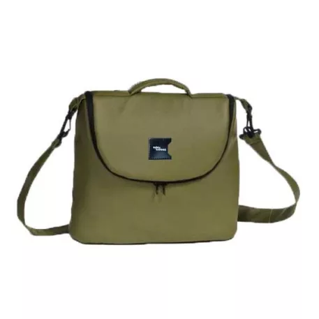 Cărucior Mama Kiddies Max 500, culoare olive, cu geantă pentru scutece.