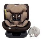 Scaun auto Mama Kiddies Nova Luxe i-Size, fixare cu centura de siguranță – maro (40–150 cm) + CADOU pernă de călătorie