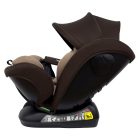 Scaun auto Mama Kiddies Nova Luxe i-Size, fixare cu centura de siguranță – maro (40–150 cm) + CADOU pernă de călătorie