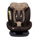 Scaun auto Mama Kiddies Nova Luxe i-Size, fixare cu centura de siguranță – maro (40–150 cm) + CADOU pernă de călătorie
